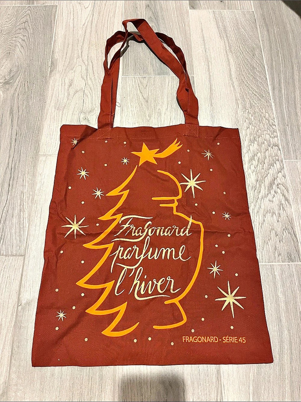 Fragonard Parfume l'hiver Sรฉrie 45 Tote Bag Brown & Orange